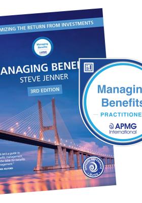 Image of Managing Benefits guide and Practitioner digital badge